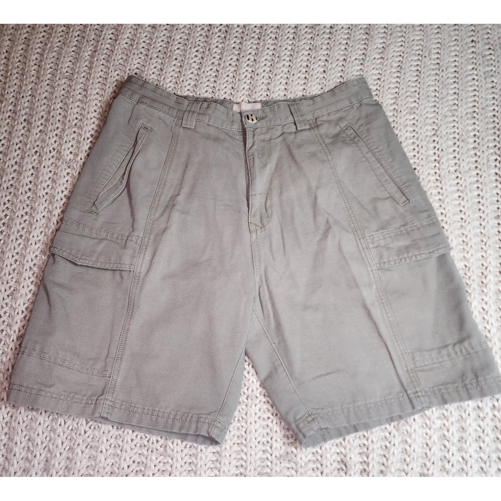 Jachs Mens Beige Khaki Cargo Shorts Size 32